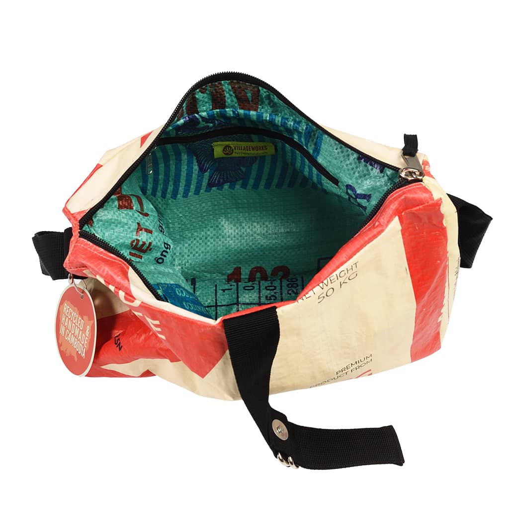 תיק צד בינוני מפלסטיק ממוחזר