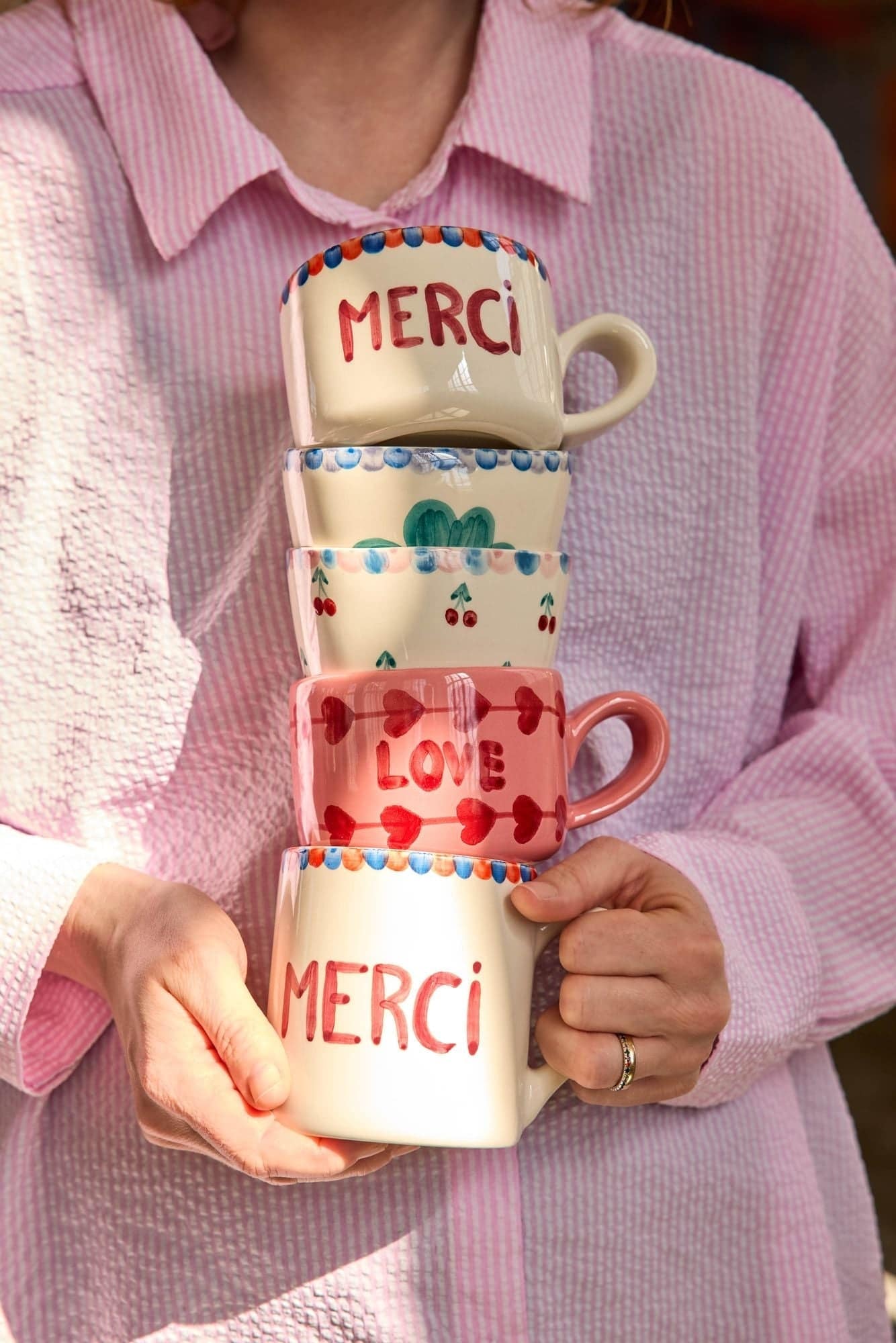ספל קרמיקה לקפוצ'ינו - MERCI