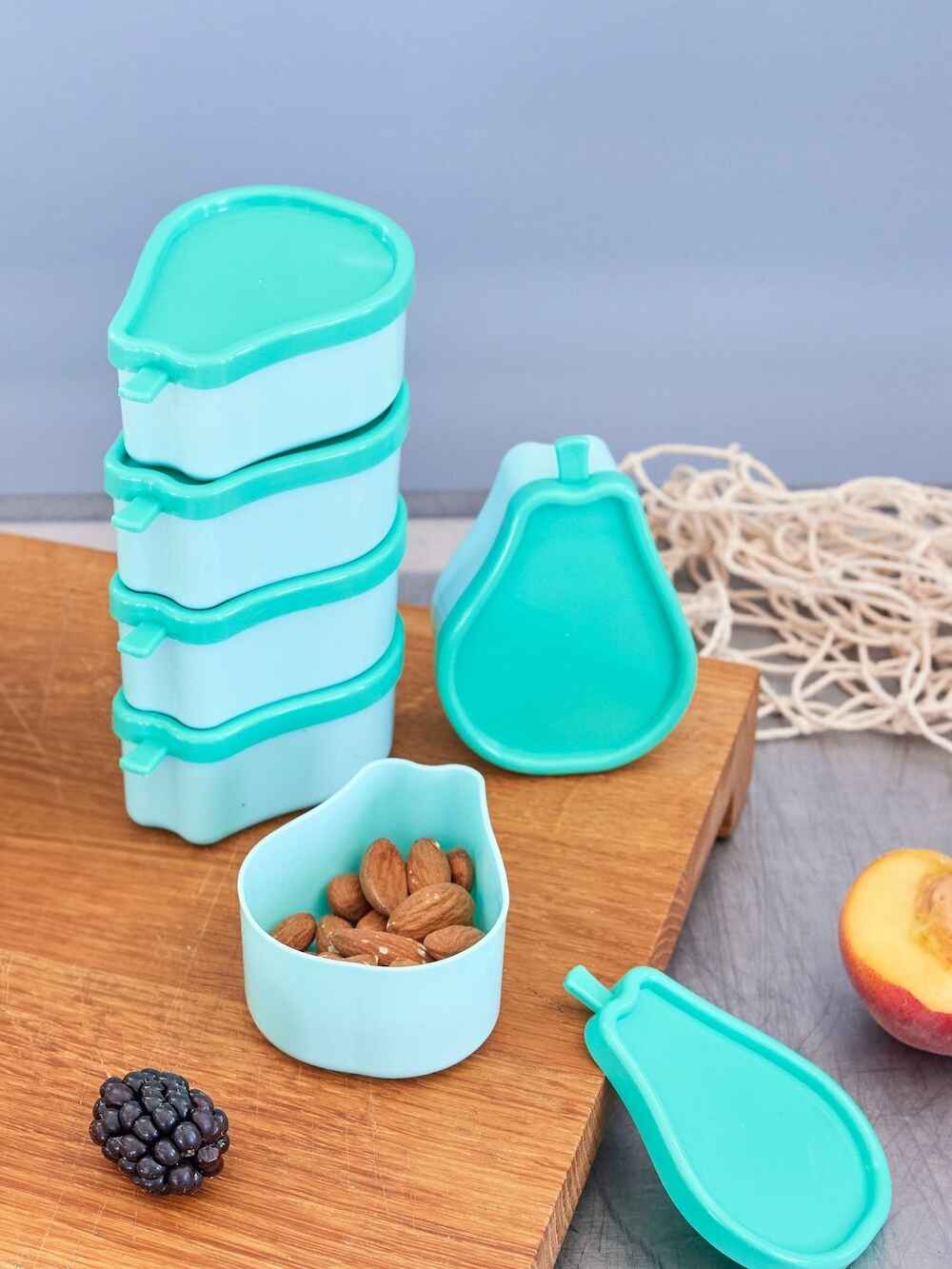 סט 4 קופסאות אגס ברשת