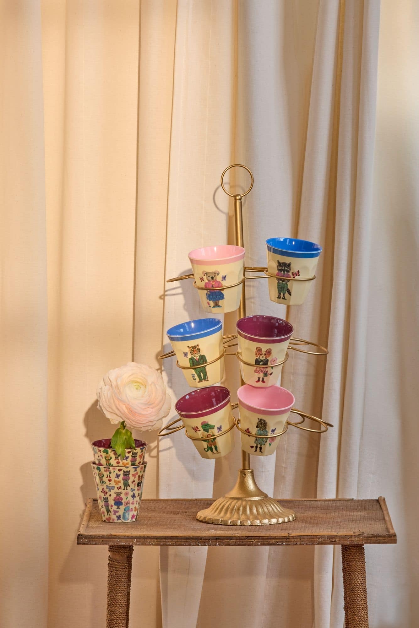 סט 6 כוסות מלמין - איורי חיות של נטלי לאטה