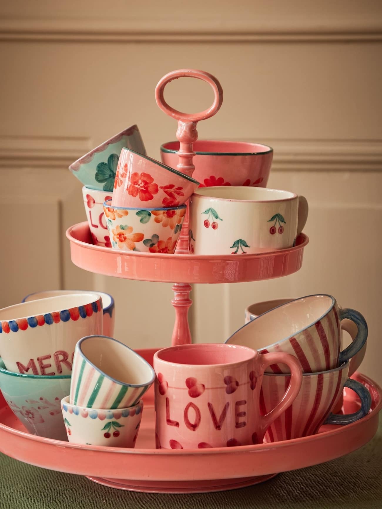 כוס קרמיקה לאספרסו - עלה תלתן