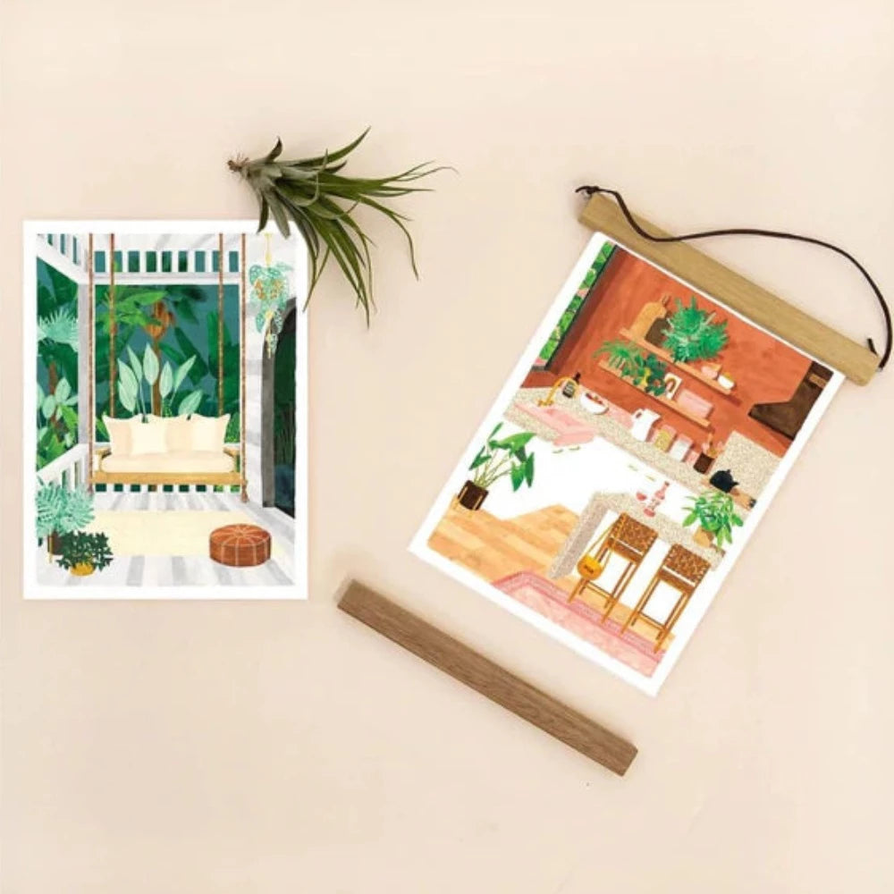 מתלה עץ מגנטי 30 ס"מ