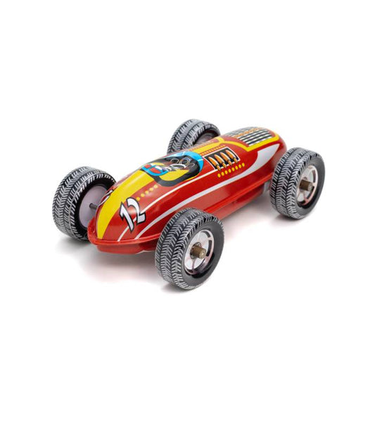 צעצוע פח – מכונית מירוץ רטרו אדומה