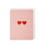 מיני כרטיס ברכה: Love Hearts זוג לבבות מטאליים