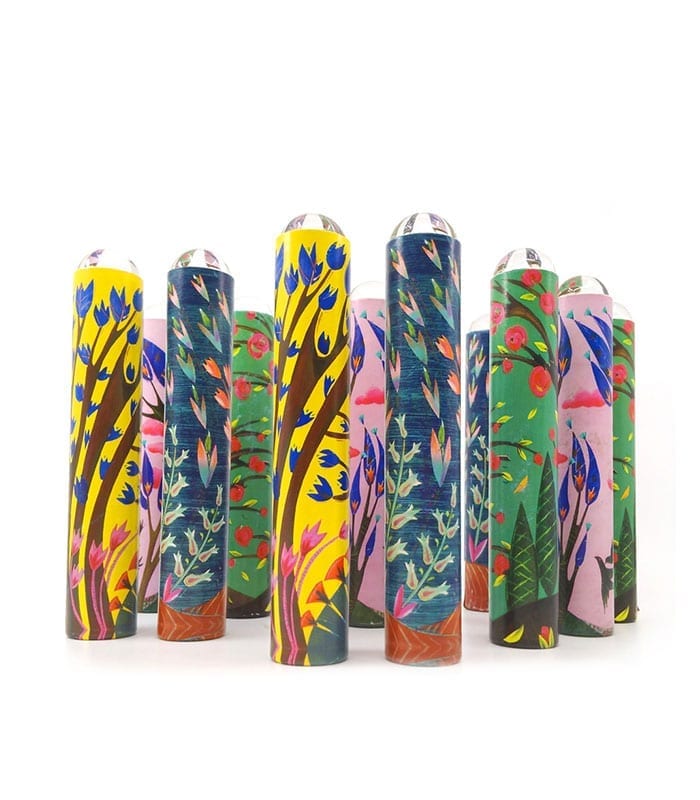 קליידסקופ קריסטל בול פרחים