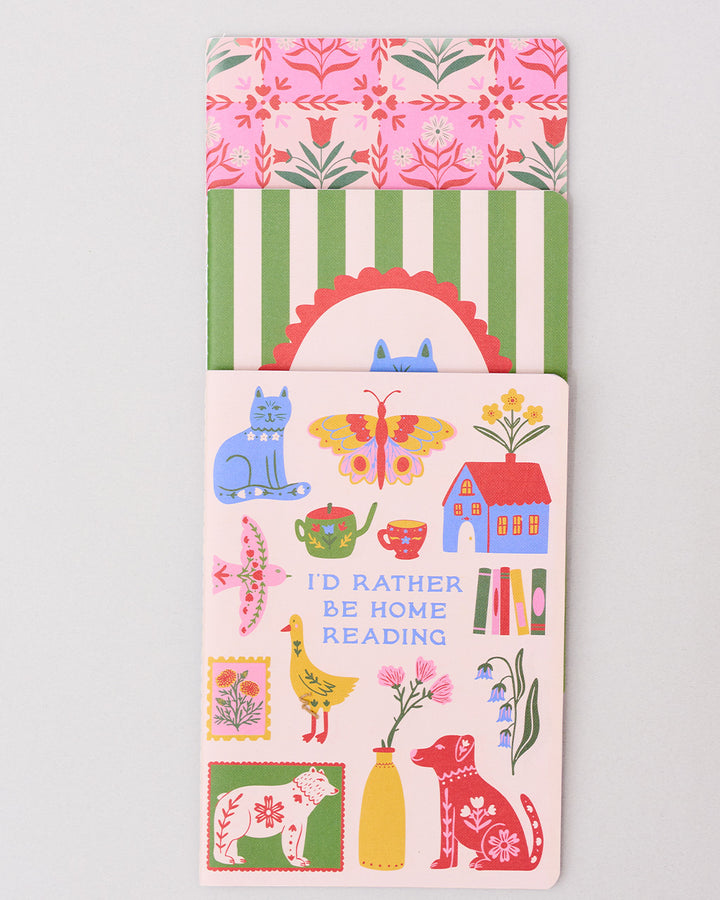 שלישיית מחברות שורה: I'd Rather Be Home Reading
