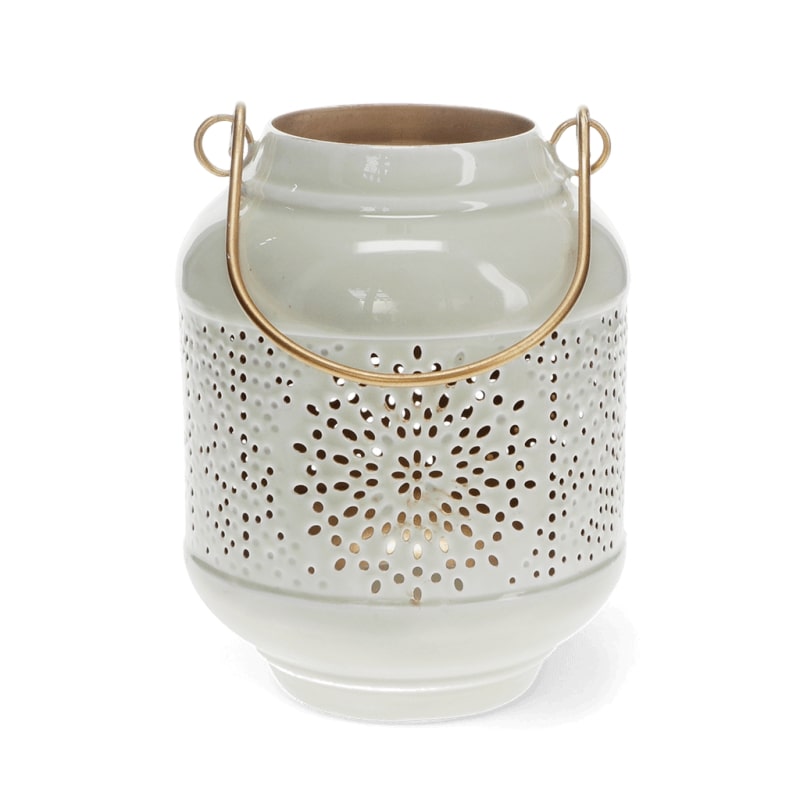 עששית אמייל אפורה מעוטרת