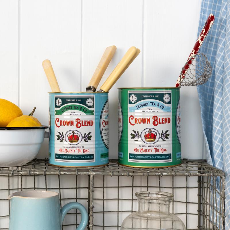 סט כלי אחסון מפח - הדפס אנגליה