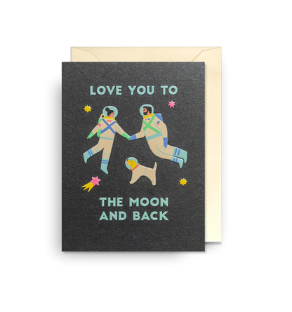 מיני כרטיס ברכה: Love You to The Moon and Back