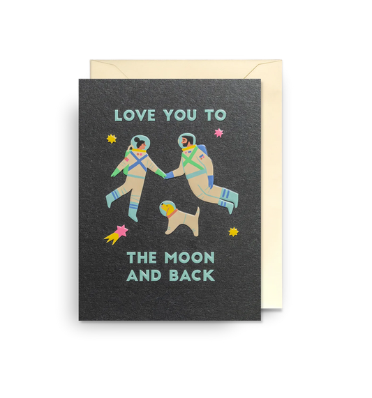 מיני כרטיס ברכה: Love You to The Moon and Back