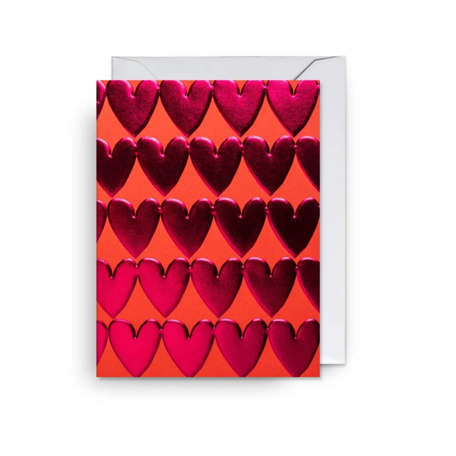 מיני כרטיס ברכה : RED HEARTS