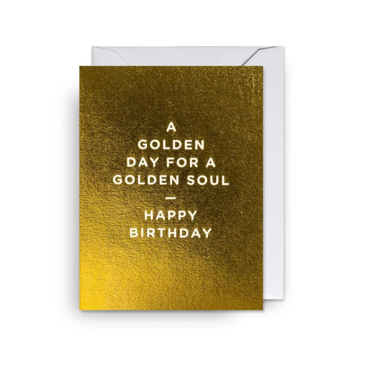 מיני כרטיס ברכה: A Golden Day for a Golden Soul
