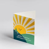 מיני כרטיס ברכה : Golden Birthday Shining Just Like You