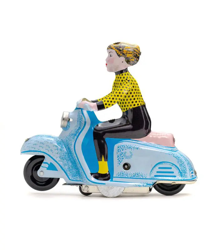 צעצוע פח – סקוטרית כחולה