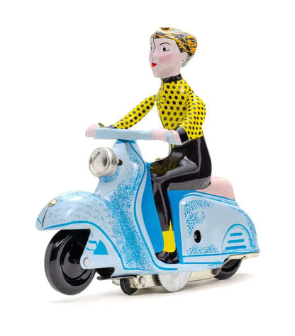 צעצוע פח – סקוטרית כחולה