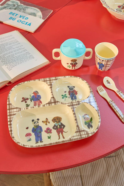 מארז כלי מלמין -איור כלב מהודר של נטלי לאטה