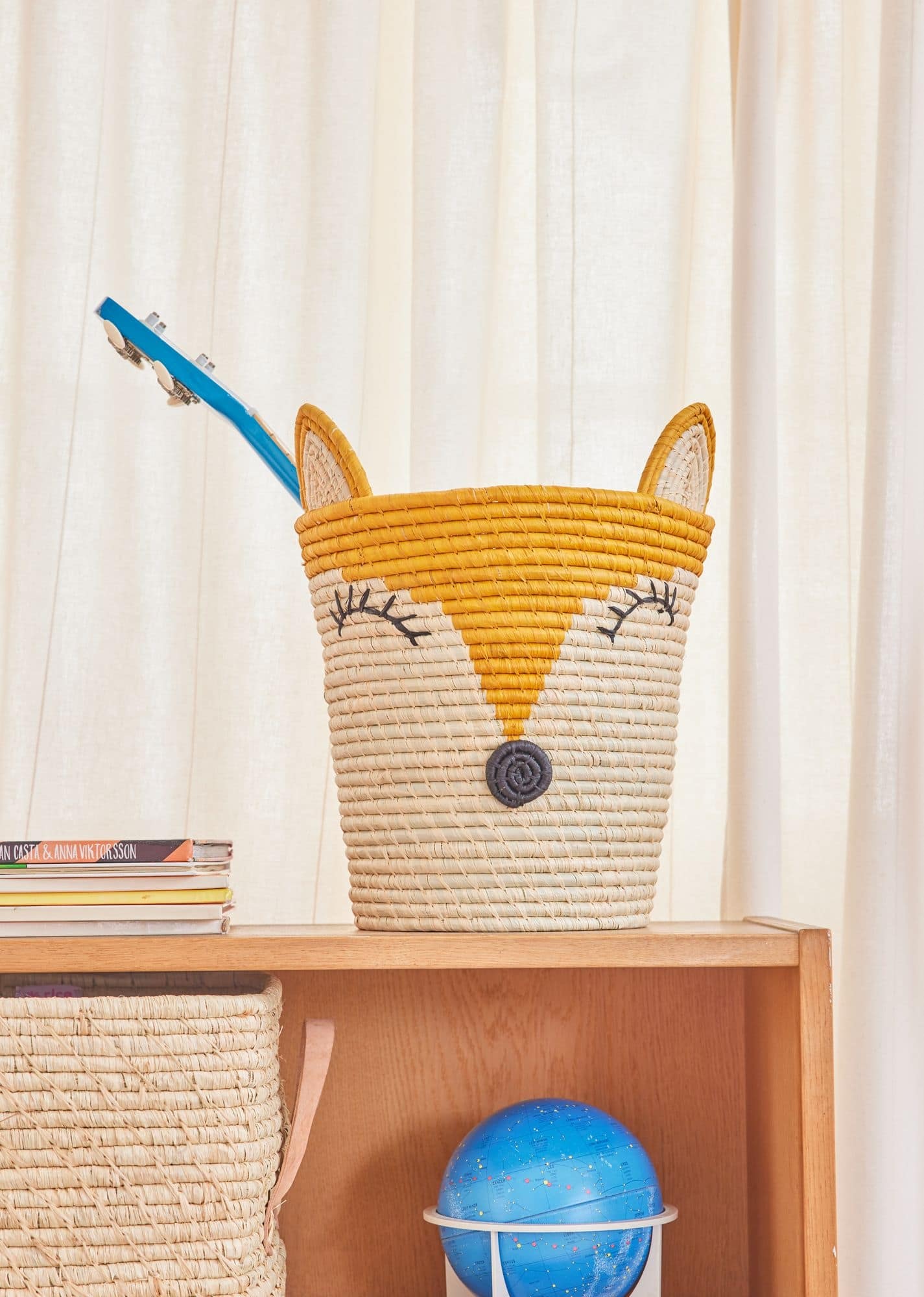 סל רפיה עגול - שועל