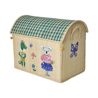 ארגז אחסון רפיה נטלי לאטה M - תנין וכלב