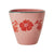 כוס קרמיקה - פרח אדום רקע ורוד