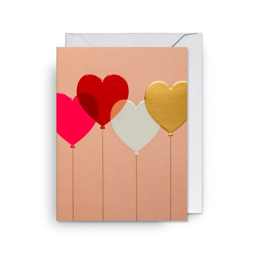 מיני כרטיס ברכה: Love Heart Balloons