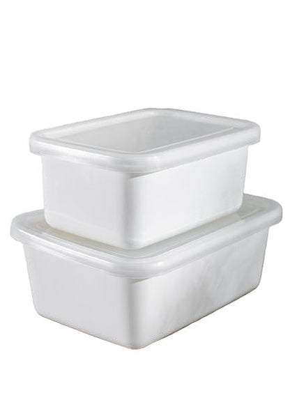 סט קופסאות אמייל לאחסון עם מכסה