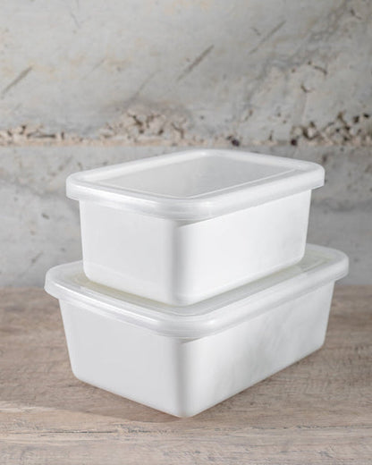 סט קופסאות אמייל לאחסון עם מכסה