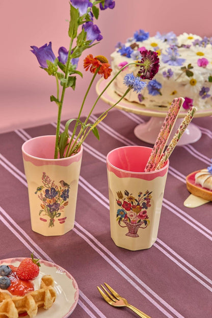 מארז 2 כוסות לאטה - איורי פרחים של נטלי לאטה