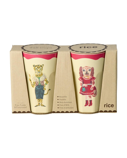 מארז 2 כוסות לאטה - איורי חיות של נטלי לאטה