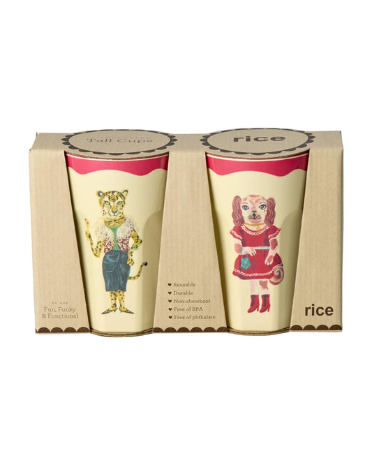 מארז 2 כוסות לאטה - איורי חיות של נטלי לאטה