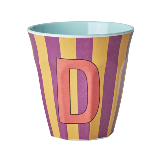 כוס מלמין D פסים סגול ומשמש
