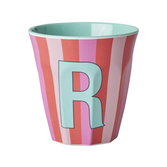 כוס מלמין R פסים אדום ורוד