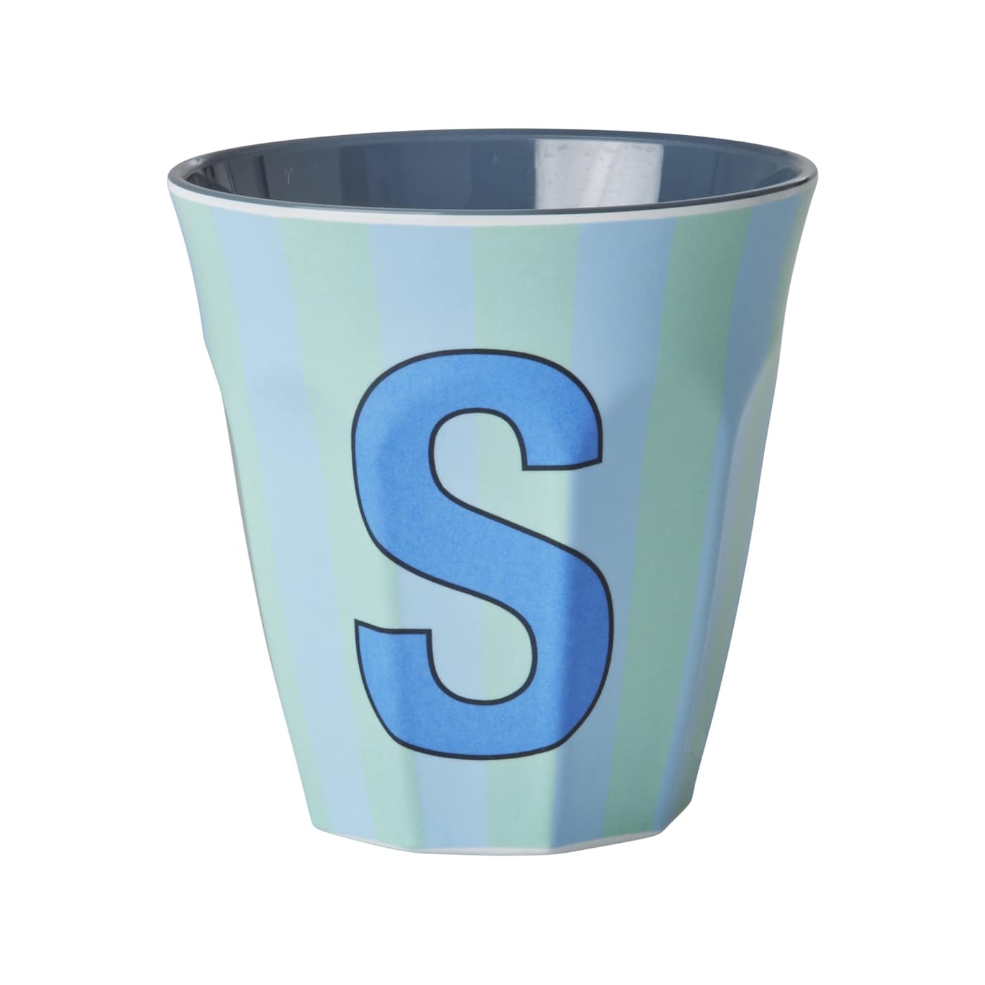 כוס מלמין S פסים מנטה ותכלת