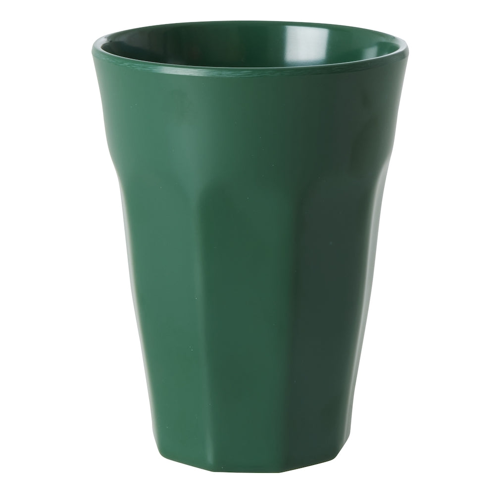 כוס לאטה חלקה ירוק כהה