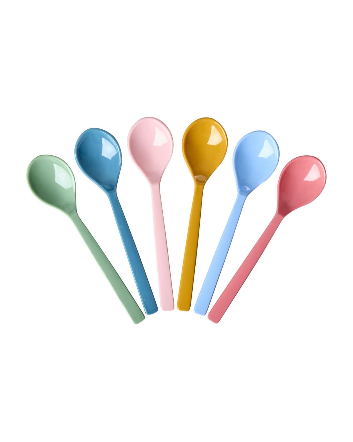 סט 6 כפיות מלמין צבעי AW25 - LOVE