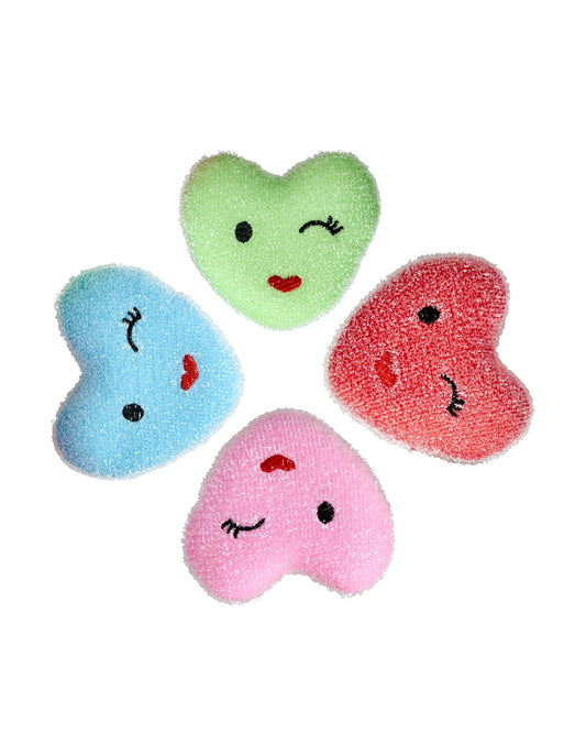 ספוג למטבח בצורת לב בצבעים לבחירה