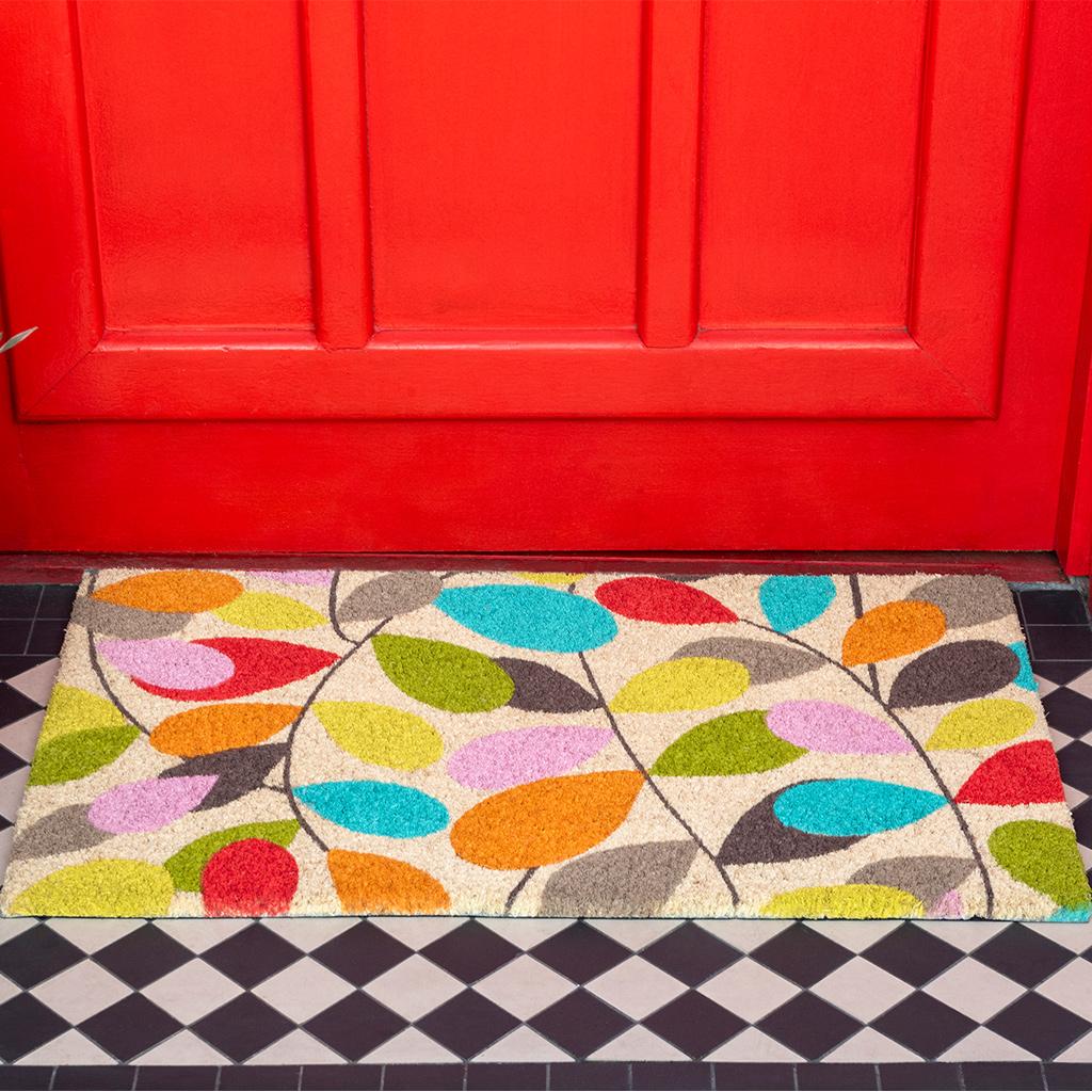 שטיח סף עלים צבעוניים