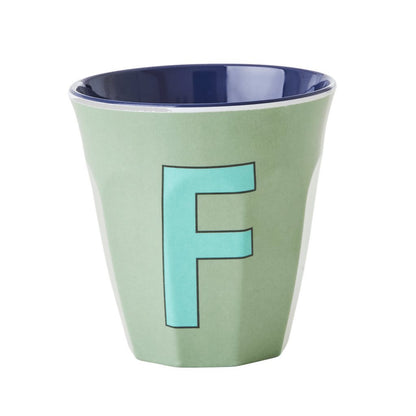 כוס מלמין F תכלת רקע חאקי