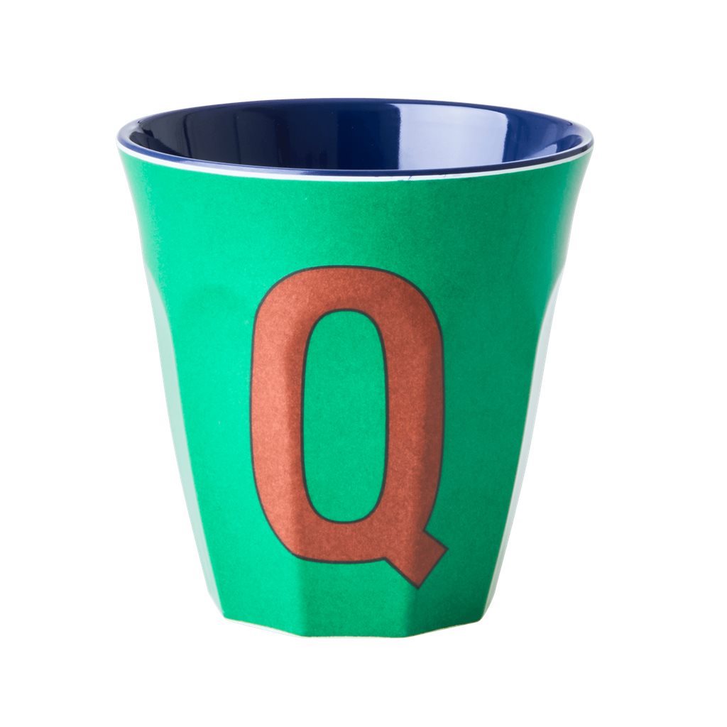 כוס מלמין Q חום רקע ירוק